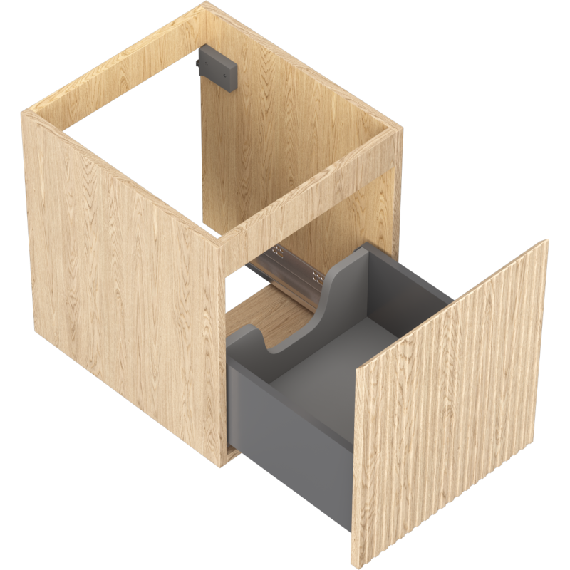 Mexen Rivel mobile da bagno sotto lavabo 40 cm, 1 cassetto, scanalato, rovere - 91A20-04047-1-BF81