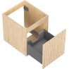 Mexen Rivel badkamerkast onder wastafel 40 cm, 1 lade, gegroefd, eik - 91A20-04047-1-BF81