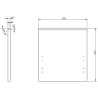 Mexen Rivel badkamerkastje onder wastafel 40 cm, 1 lade, geribbeld, walnoot - 91A20-04047-1-BF86