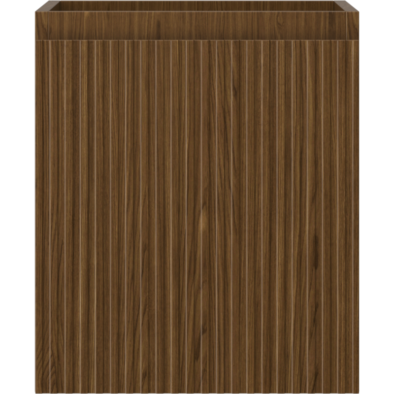Mexen Rivel bathroom cabinet under-sink 40 cm, 1 drawer, grooved, walnut - 91A20-04047-1-BF86