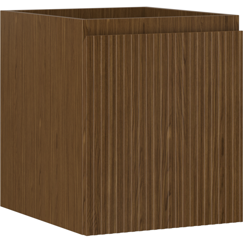 Mexen Rivel kylpyhuonekaappi pesualtaan alle 40 cm, 1 laatikko, uritettu, pähkinä - 91A20-04047-1-BF86