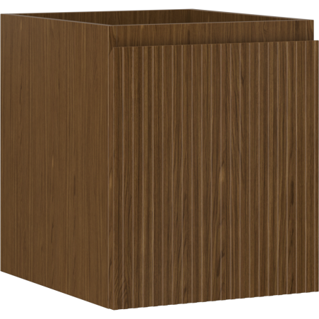 Mexen Rivel szafka łazienkowa podumywalkowa 40 cm, 1 szuflada, ryflowana , orzech - 91A20-04047-1-BF86