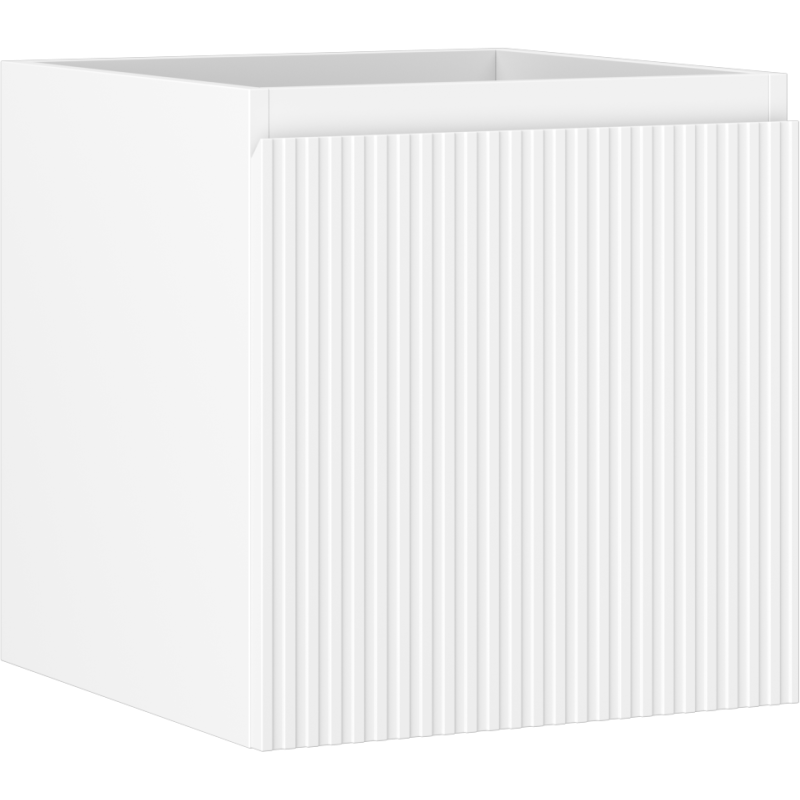 Mexen Rivel badkamerkastje voor wastafel 45 cm, 1 lade, gegroefd, mat wit - 91A20-04547-1-BF01