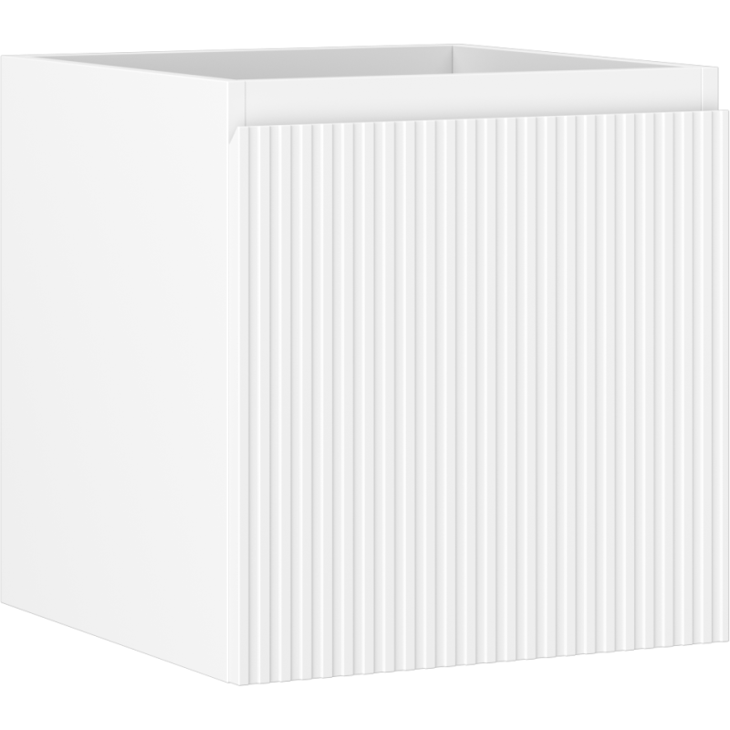 Mexen Rivel bathroom cabinet under sink 45 cm, 1 drawer, fluted, white matte - 91A20-04547-1-BF01