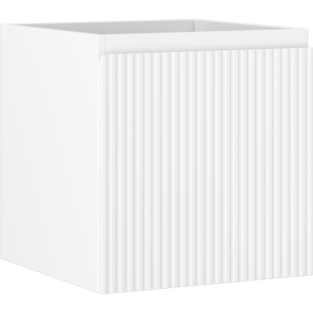 Mexen Rivel bathroom cabinet under sink 45 cm, 1 drawer, fluted, white matte - 91A20-04547-1-BF01