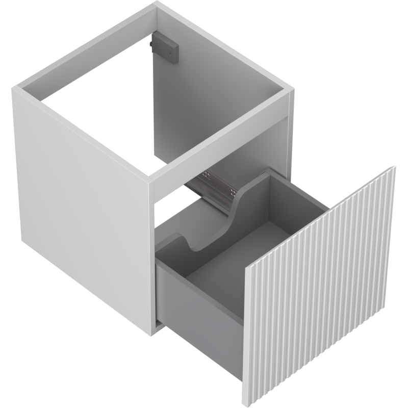 Mexen Rivel armario de baño bajo lavabo 45 cm, 1 cajón, acanalado, gris mate - 91A20-04547-1-BF62