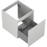 Mexen Rivel Badezimmerunterschrank 45 cm, 1 Schublade, gerillt, Grau matt - 91A20-04547-1-BF62