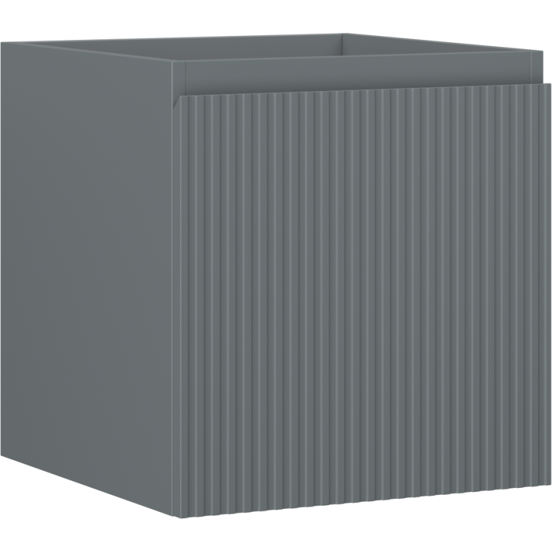 Mexen Rivel armário de casa de banho para lavatório 45 cm, 1 gaveta, canelado, grafite mate - 91A20-04547-1-BF66