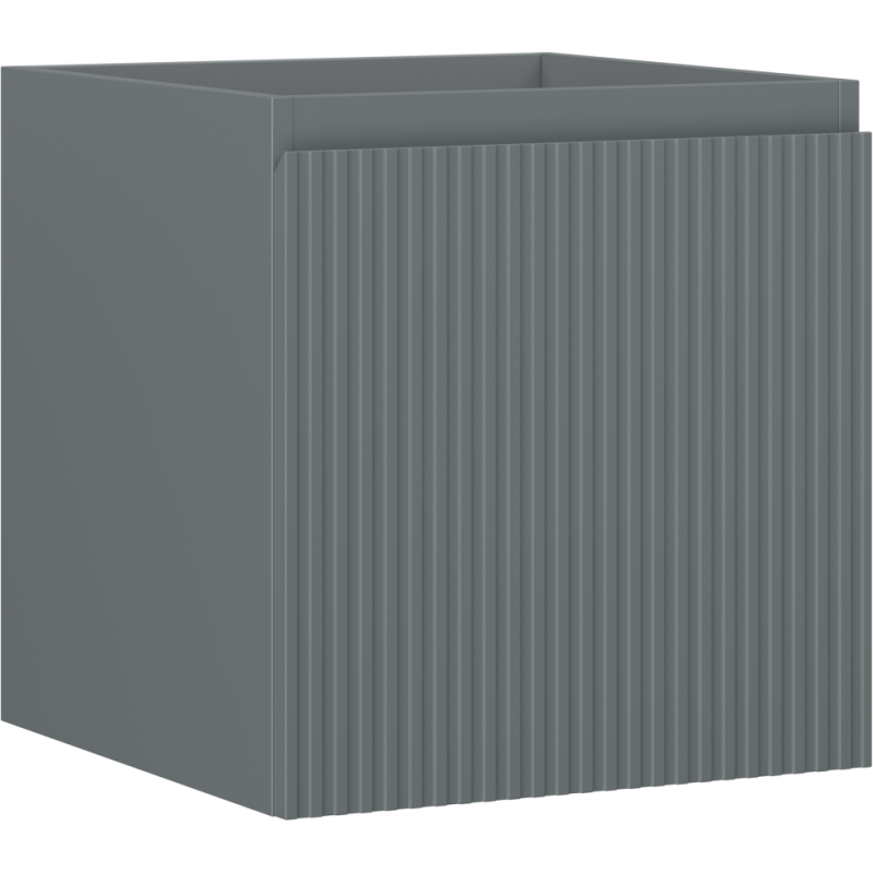 Mexen Rivel vannas istabas izlietnes skapis 45 cm, 1 atvilktne, rievots, grafīta matēts - 91A20-04547-1-BF66