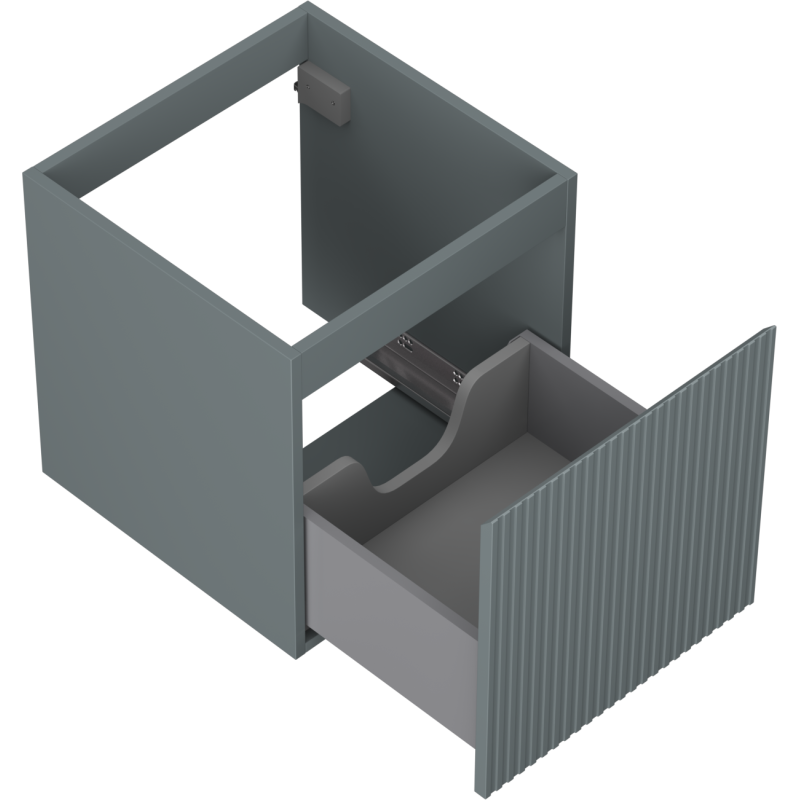 Mexen Rivel armário de casa de banho para lavatório 45 cm, 1 gaveta, canelado, grafite mate - 91A20-04547-1-BF66