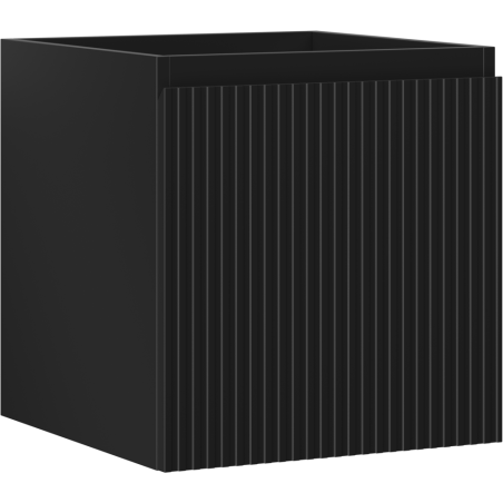 Mexen Rivel badkamerkast onder de wastafel 45 cm, 1 lade, gegroefd, zwart mat - 91A20-04547-1-BF71