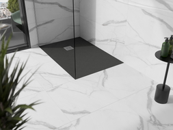 Mexen Stone+ composite rectangular shower tray 100 x 90 cm, anthracite - 44719010
