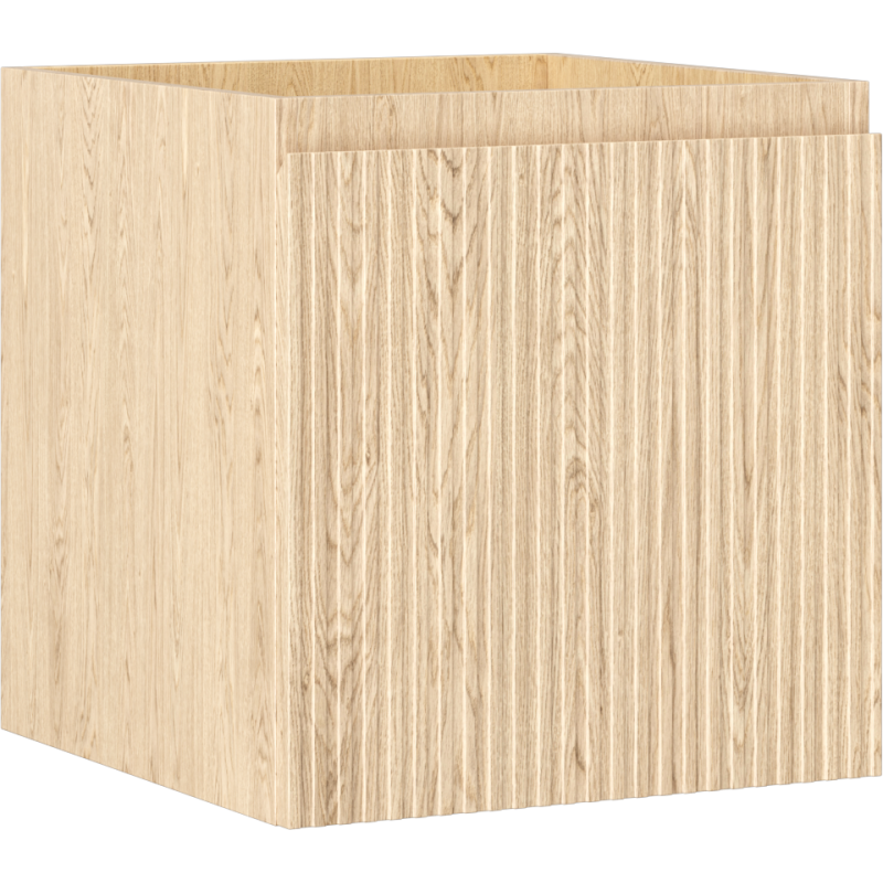 Mexen Rivel armario de baño para lavabo 45 cm, 1 cajón, estriado, roble - 91A20-04547-1-BF81