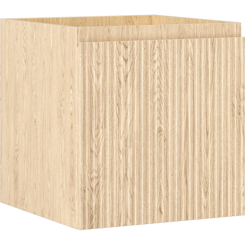 Mexen Rivel badrumsskåp under handfat 45 cm, 1 låda, räfflad, ek - 91A20-04547-1-BF81