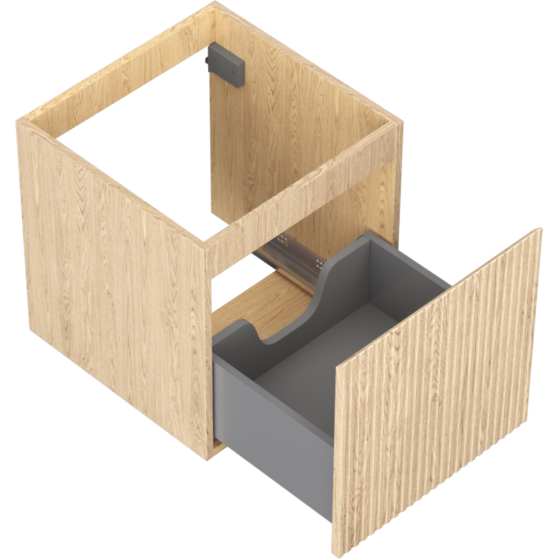 Mexen Rivel kylpyhuoneen allaskaappi 45 cm, 1 laatikko, uritettu, tammi - 91A20-04547-1-BF81