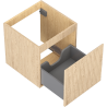 Mexen Rivel badkamerkast onder wastafel 45 cm, 1 lade, gegroefd, eik - 91A20-04547-1-BF81