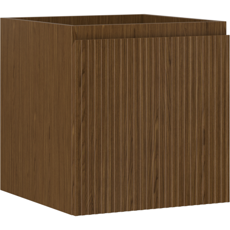 Mexen Rivel Badezimmerschrank für Waschbecken 45 cm, 1 Schublade, geriffelt, Nussbaum - 91A20-04547-1-BF86