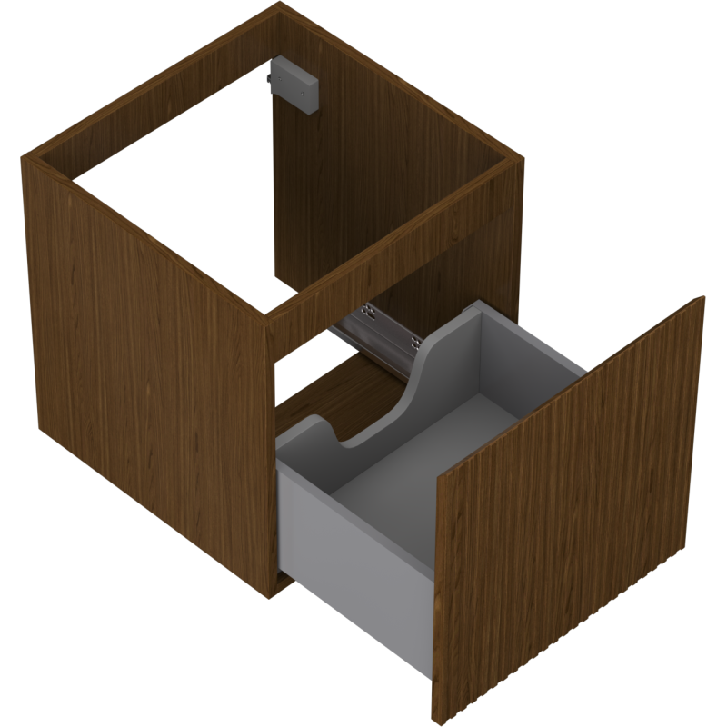 Mexen Rivel mueble de baño para lavabo 45 cm, 1 cajón, ranurado, nogal - 91A20-04547-1-BF86