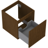 Mexen Rivel mueble de baño para lavabo 45 cm, 1 cajón, ranurado, nogal - 91A20-04547-1-BF86