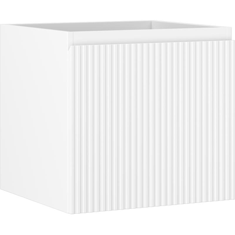 Mexen Rivel szafka łazienkowa podumywalkowa 50 cm, 1 szuflada, ryflowana , biała mat - 91A20-05047-1-BF01