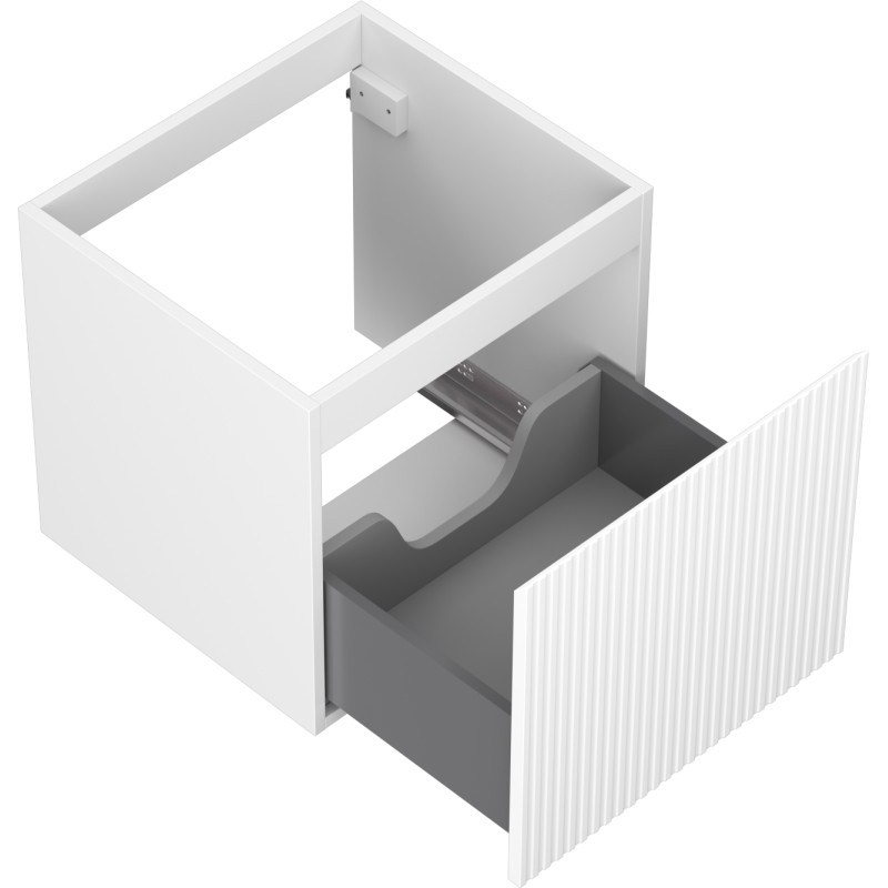 Mexen Rivel vannitoa kapp valamu alla 50 cm, 1 sahtel, sooneline, valge matt - 91A20-05047-1-BF01