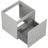 Mexen Rivel Badezimmerschrank unter dem Waschbecken 50 cm, 1 Schublade, geriffelt, grau matt - 91A20-05047-1-BF62