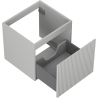 Mexen Rivel meuble de salle de bains sous-lavabo 50 cm, 1 tiroir, rainuré, gris mat - 91A20-05047-1-BF62