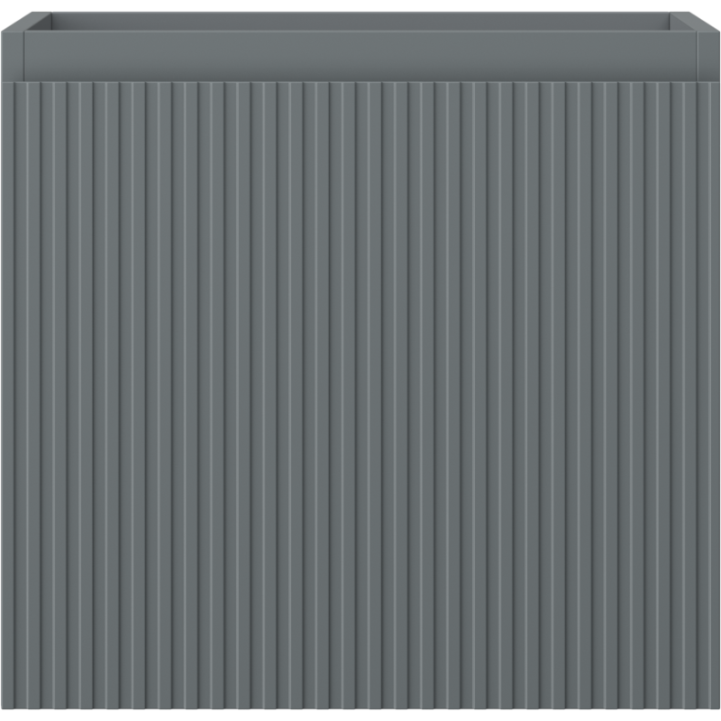 Mexen Rivel 50 cm Bathroom Cabinet, 1 Drawer, Fluted, Matte Graphite - 91A20-05047-1-BF66