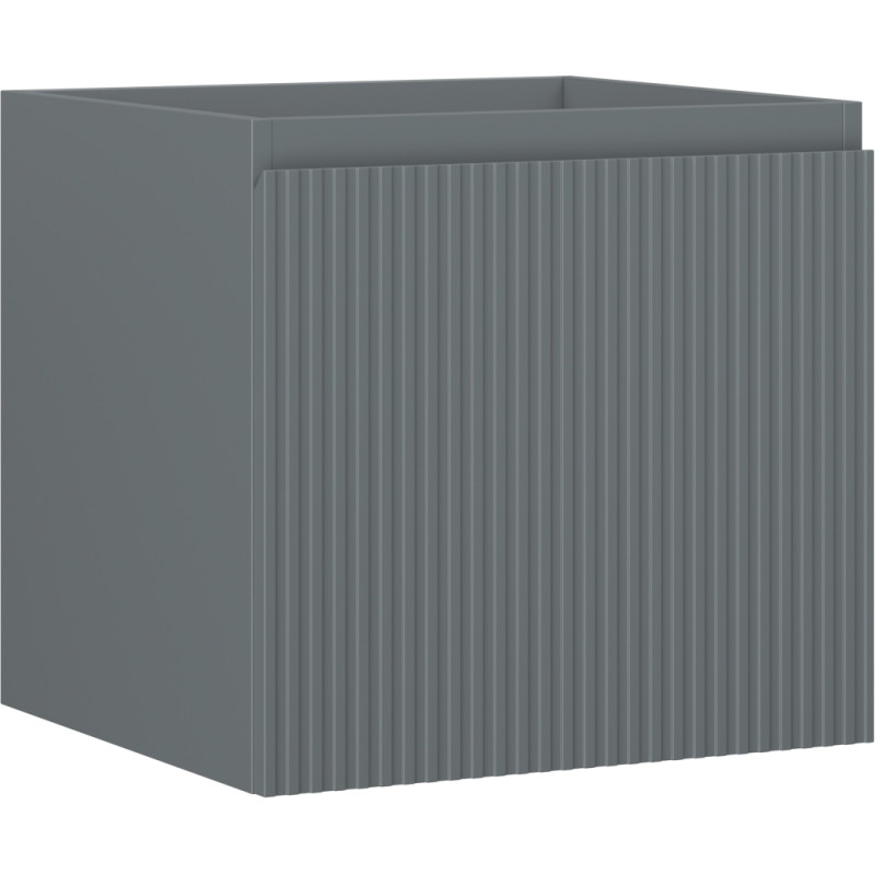 Mexen Rivel kupaonski ormar ispod umivaonika 50 cm, 1 ladica, rebrasti, grafit mat - 91A20-05047-1-BF66