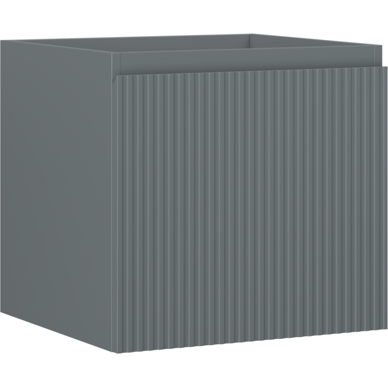 Mexen Rivel mueble de baño bajo lavabo 50 cm, 1 cajón, ranurado, grafito mate - 91A20-05047-1-BF66