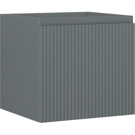 Mexen Rivel szafka łazienkowa podumywalkowa 50 cm, 1 szuflada, ryflowana , grafit mat - 91A20-05047-1-BF66