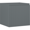 Mexen Rivel szafka łazienkowa podumywalkowa 50 cm, 1 szuflada, ryflowana , grafit mat - 91A20-05047-1-BF66