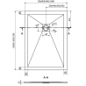 Mexen Stone+ brodzik kompozytowy prostokątny 100 x 90 cm, antracyt - 44719010