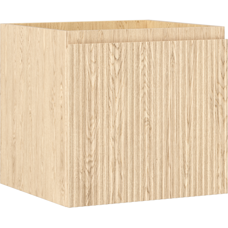 Mexen Rivel badkamerkast onder wastafel 50 cm, 1 lade, geribbeld, eik - 91A20-05047-1-BF81