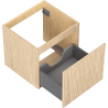 Mexen Rivel mueble de baño bajo lavabo de 50 cm, 1 cajón, ranurado, roble - 91A20-05047-1-BF81