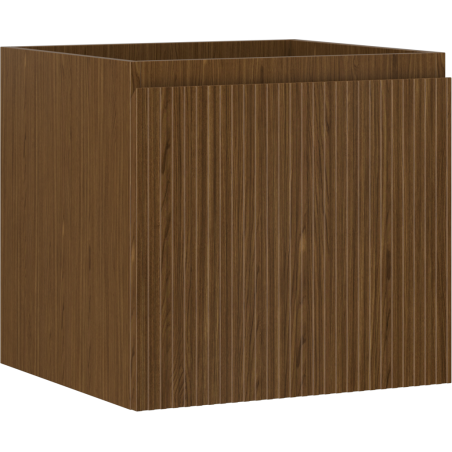 Mexen Rivel Badezimmerschrank für Waschbecken 50 cm, 1 Schublade, gerillt, Nussbaum - 91A20-05047-1-BF86