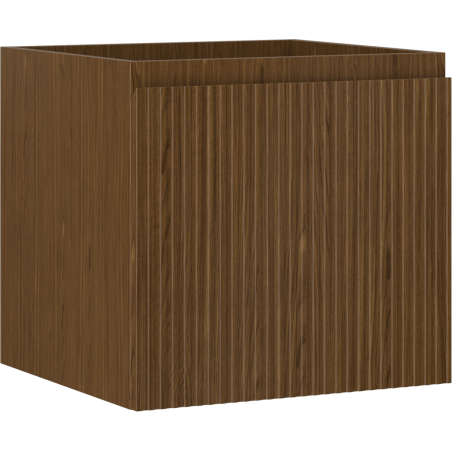 Mexen Rivel badkamerkastje onder wastafel 50 cm, 1 lade, geribbeld, noten - 91A20-05047-1-BF86