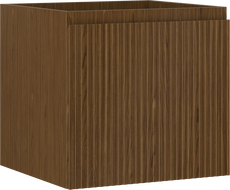 Mexen Rivel gabinete de baño para lavabo de 50 cm, 1 cajón, estriado, nogal - 91A20-05047-1-BF86