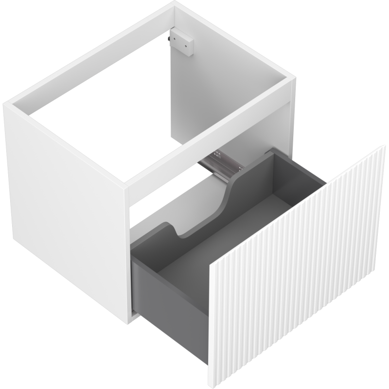 Mexen Rivel gabinete de baño bajo lavabo 60 cm, 1 cajón, ranurado, blanco mate - 91A20-06047-1-BF01