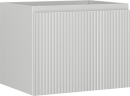 Mexen Rivel mueble de baño bajo lavabo de 60 cm, 1 cajón, acanalado, gris mate - 91A20-06047-1-BF62