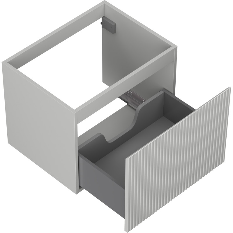 Mexen Rivel vannitoakapp valamualune 60 cm, 1 sahtel, soonitud, hall matt - 91A20-06047-1-BF62