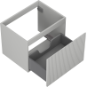 Mexen Rivel Badezimmerschrank 60 cm, 1 Schublade, geriffelt, grau matt - 91A20-06047-1-BF62