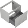 Mexen Rivel badkamerkast onder wastafel 60 cm, 1 lade, geribbeld, grijs mat - 91A20-06047-1-BF62