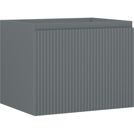 Mexen Rivel szafka łazienkowa podumywalkowa 60 cm, 1 szuflada, ryflowana , grafit mat - 91A20-06047-1-BF66