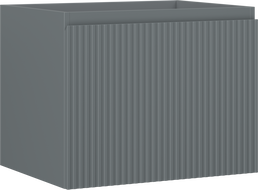Mexen Rivel Badezimmerschrank für Waschbecken 60 cm, 1 Schublade, geriffelt, Graphit Matt - 91A20-06047-1-BF66