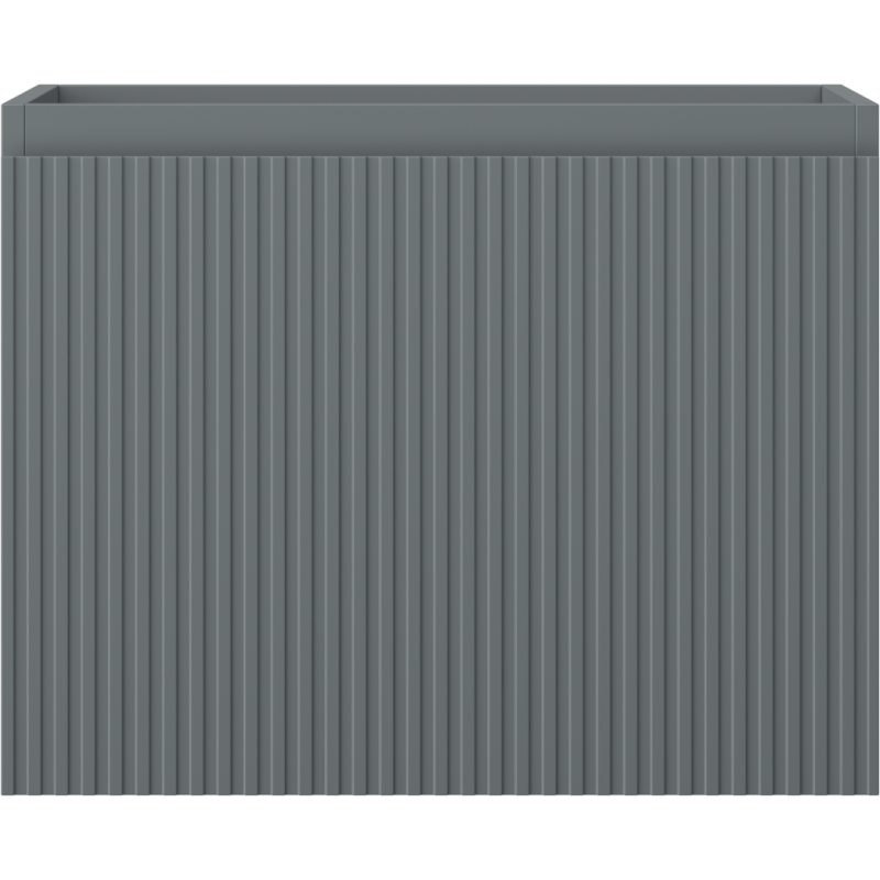 Mexen Rivel 60 cm bathroom cabinet, 1 drawer, fluted, matte graphite - 91A20-06047-1-BF66