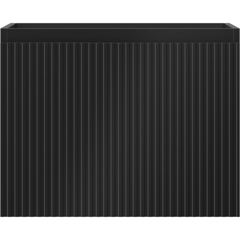 Mexen Rivel szafka łazienkowa podumywalkowa 60 cm, 1 szuflada, ryflowana , czarna mat - 91A20-06047-1-BF71