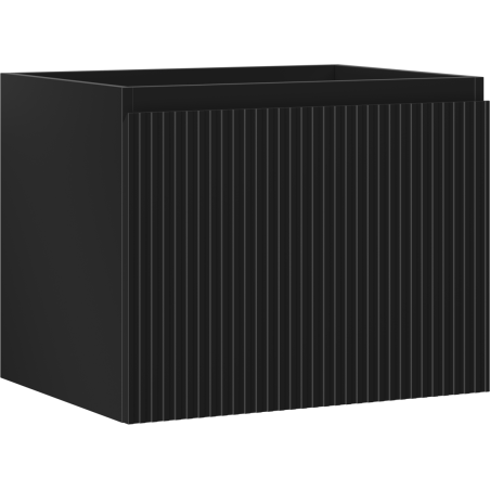 Mexen Rivel bathroom cabinet under sink 60 cm, 1 drawer, grooved, black matte - 91A20-06047-1-BF71