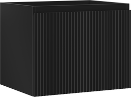 Mexen Rivel meuble lavabo 60 cm, 1 tiroir, rainuré, noir mat - 91A20-06047-1-BF71