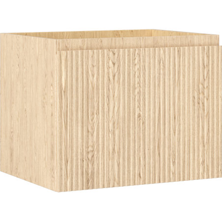 Mexen Rivel bathroom cabinet for washbasin 60 cm, 1 drawer, grooved, oak - 91A20-06047-1-BF81